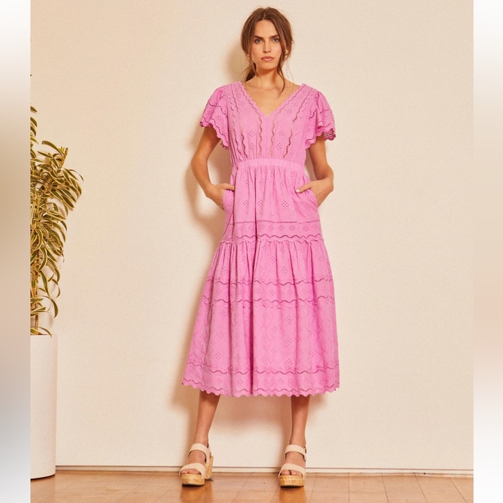 Caballero | Susanna Pink Eyelet Dress